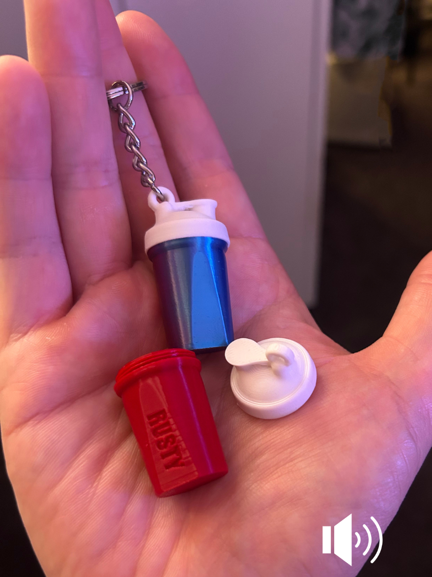 Protein Shaker Keychain