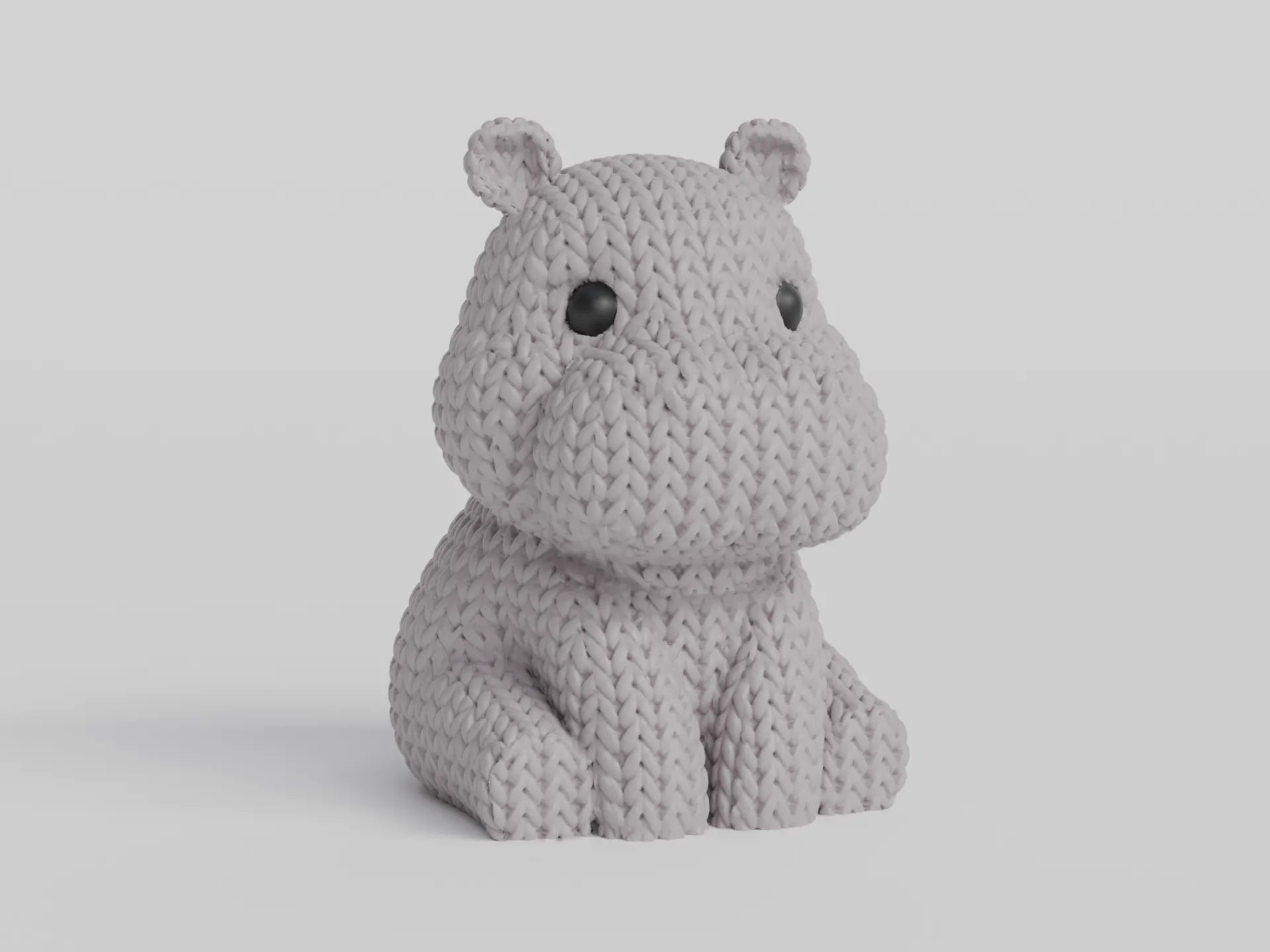 Knitted Style Hippo - Forge Gifts