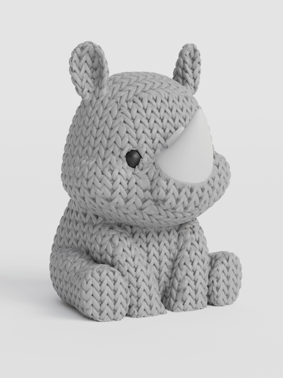 Knitted Style Rihno - Forge Gifts