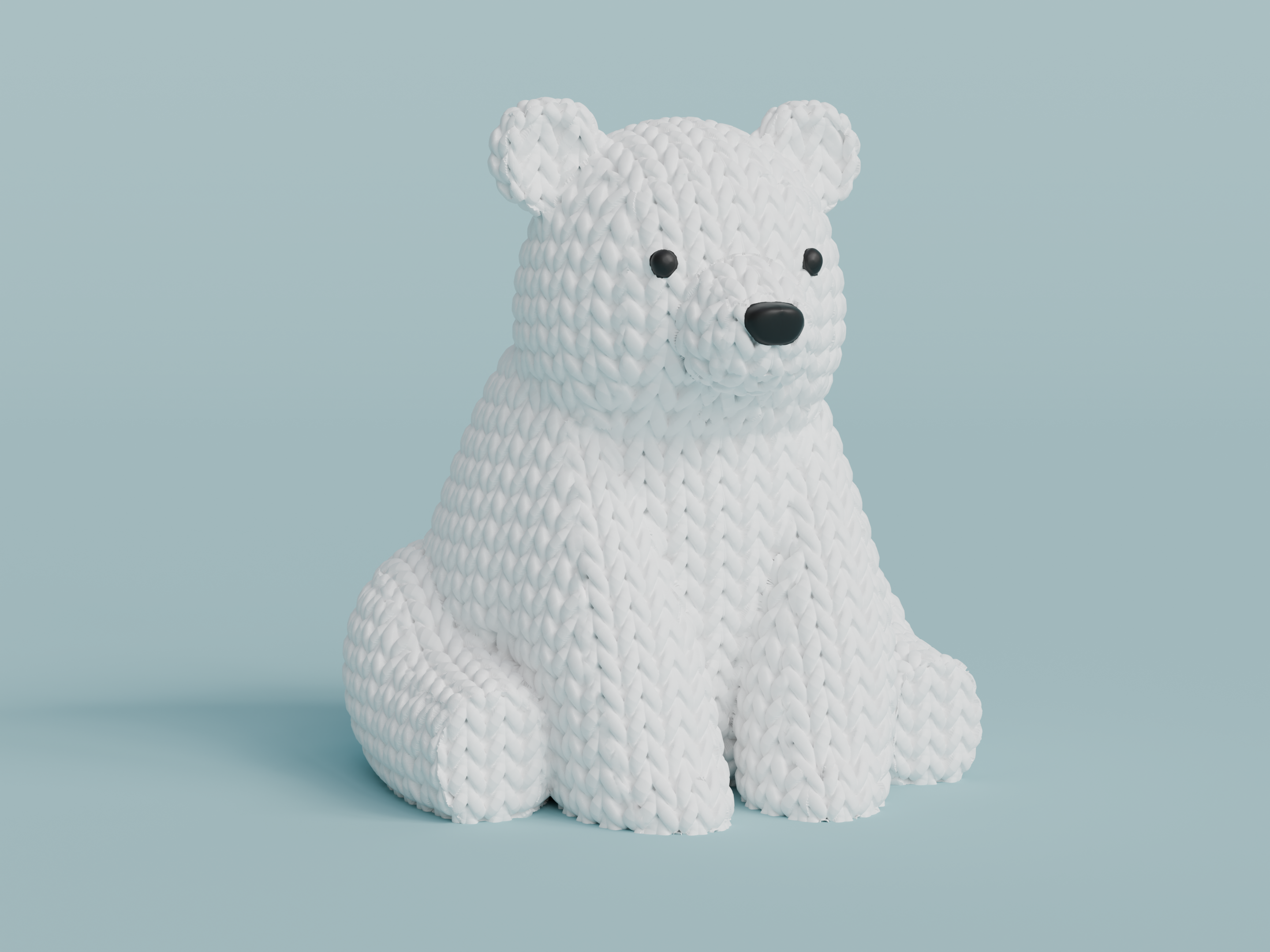 Knitted Style Polar Bear - Forge Gifts